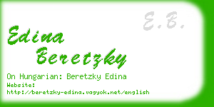 edina beretzky business card